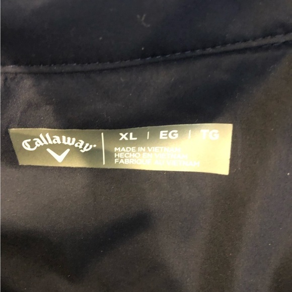 Callaway Navy Full Zippered Golf Windbreaker XL - Picture 6 of 8